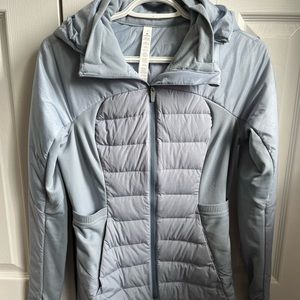 Down for it all Jacket-chambray blue color